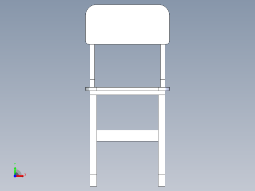 学生椅子前视缩略图