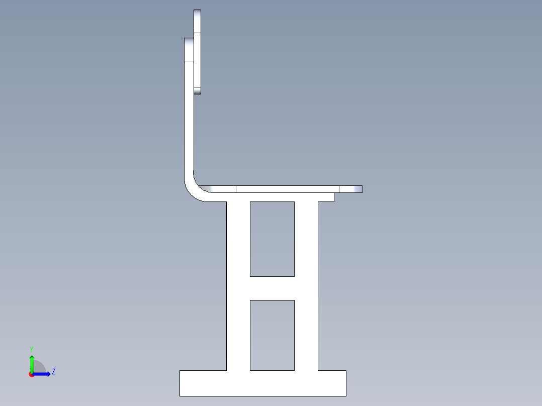 学生椅子左视图