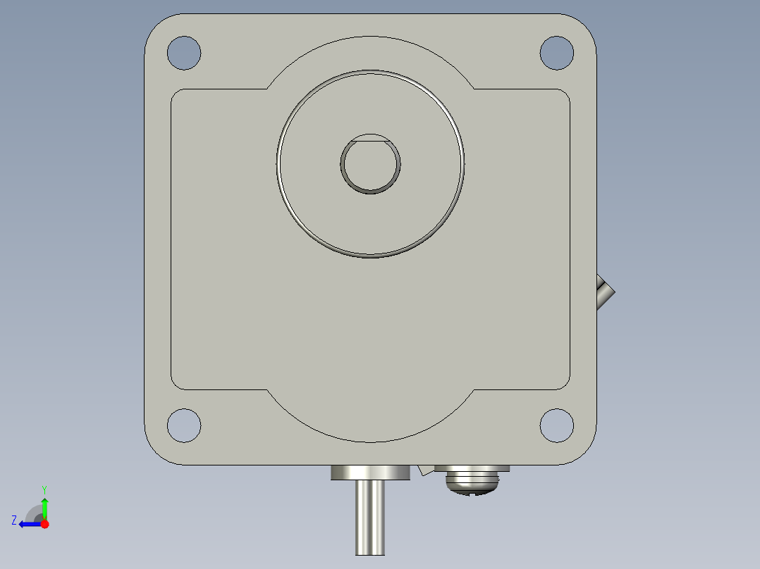 M6RX6GBV4L+MX6G3BA微型齿轮调速马达右视图