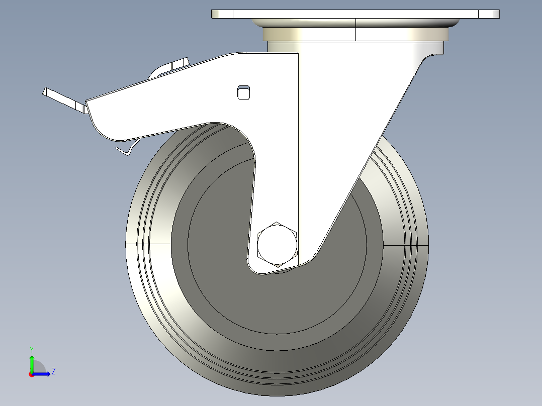 型材-KJN 259790 100MM WHEEL左视图