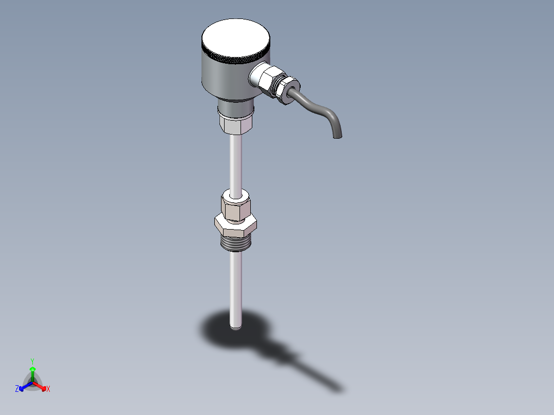 热电偶温度传感器正等轴测图