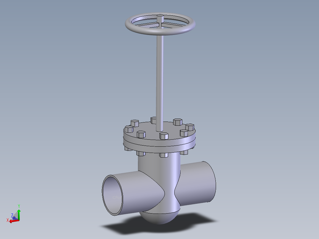 gate valve (asme b16.34) bw - 150-2500主视图