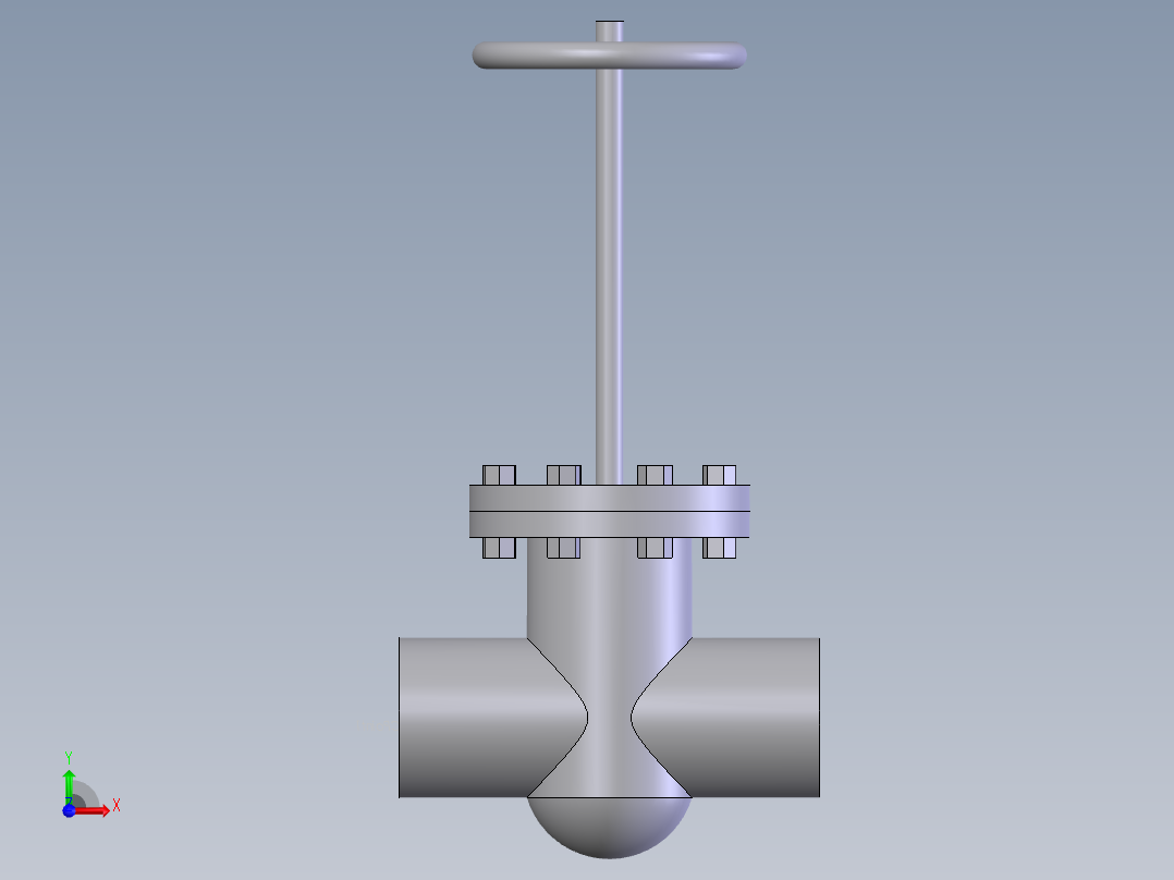 gate valve (asme b16.34) bw - 150-2500前视图