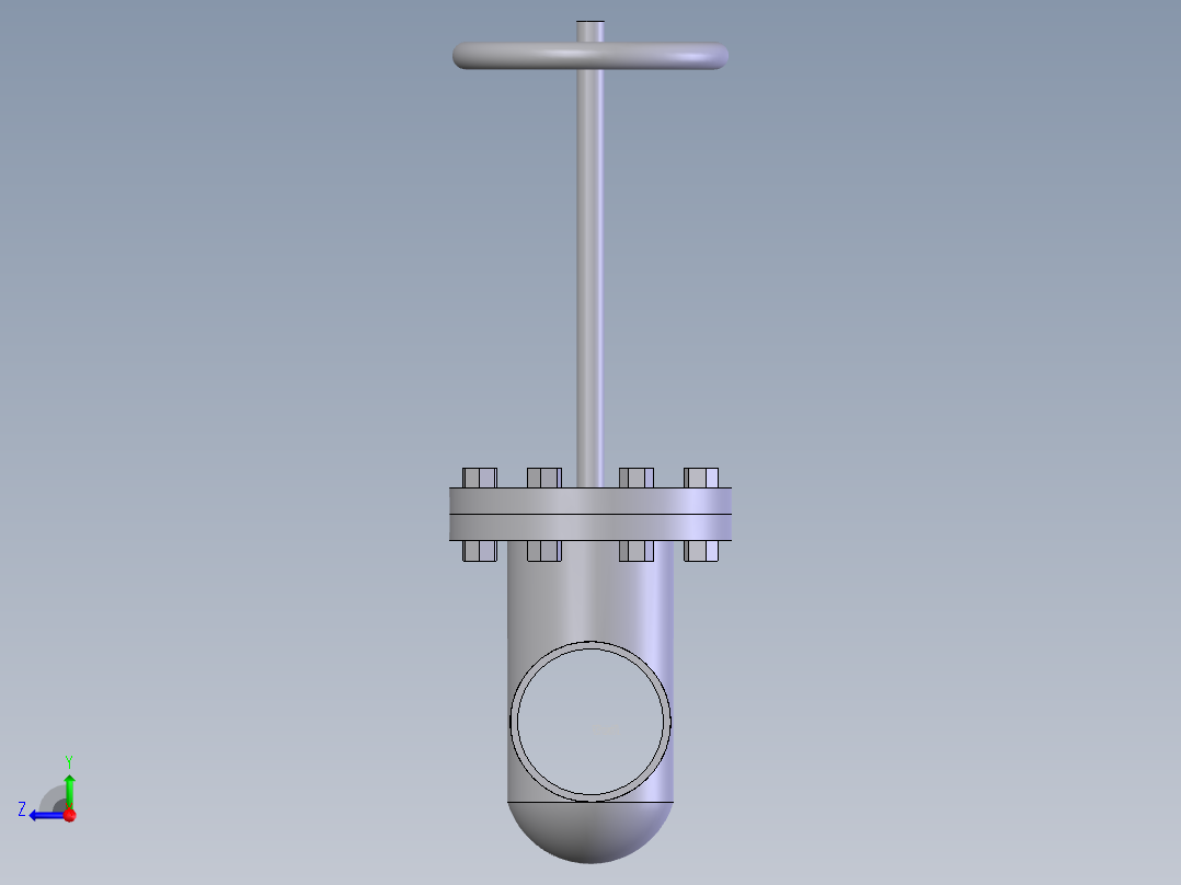 gate valve (asme b16.34) bw - 150-2500右视图