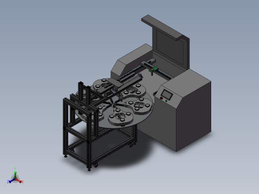 激光剪水口-分度盘方案正等轴测缩略图