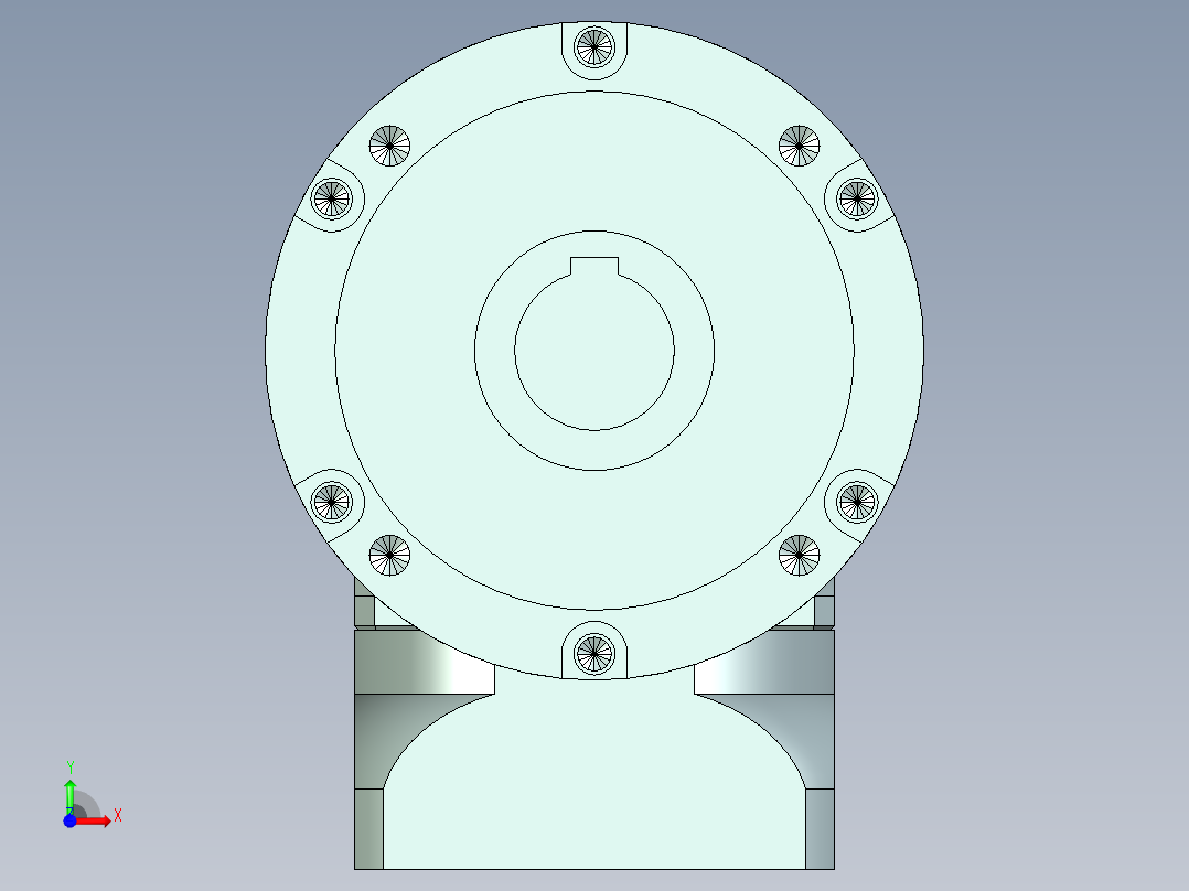 直齿孔ZPLE160-L2 22-110-145-M8.stp前视图
