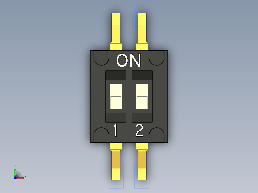 开关继电器保护 SM-DIP-DHNF-02F前视图