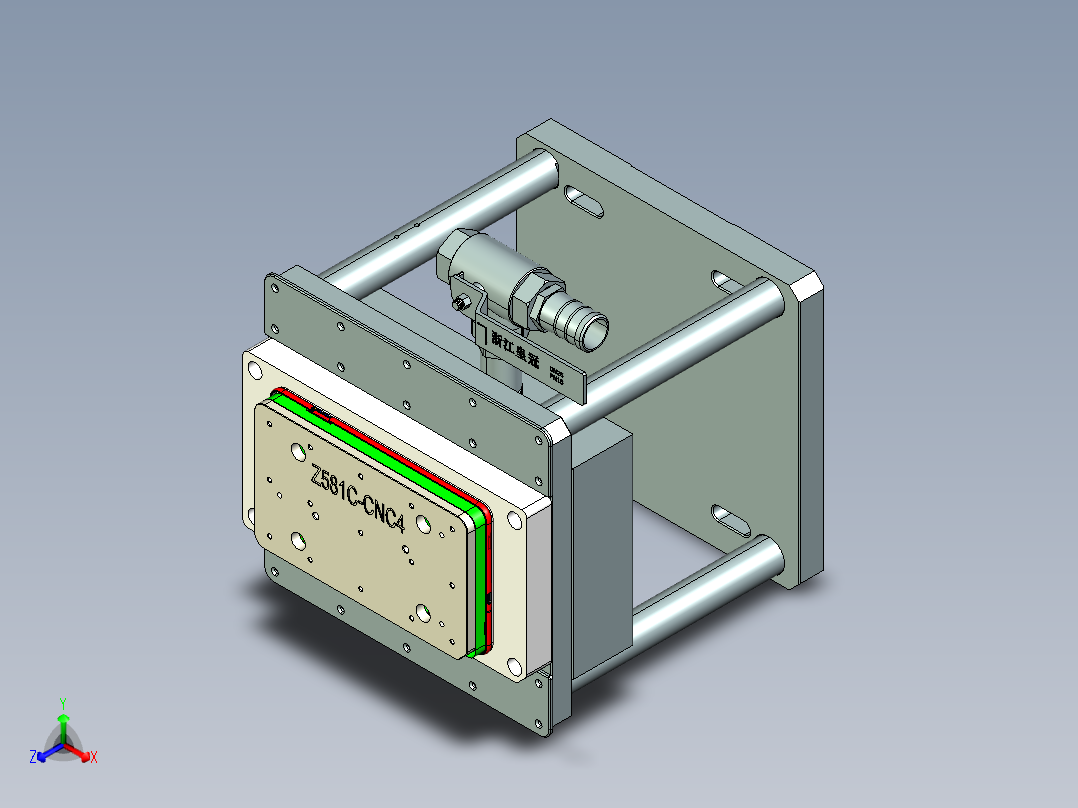 Z581C-笔记本CNC工装夹具三维模型CNC4-zj0915主视图