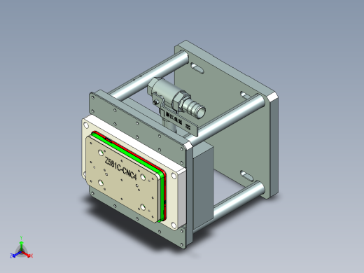 Z581C-笔记本CNC工装夹具三维模型CNC4-zj0915正等轴测缩略图
