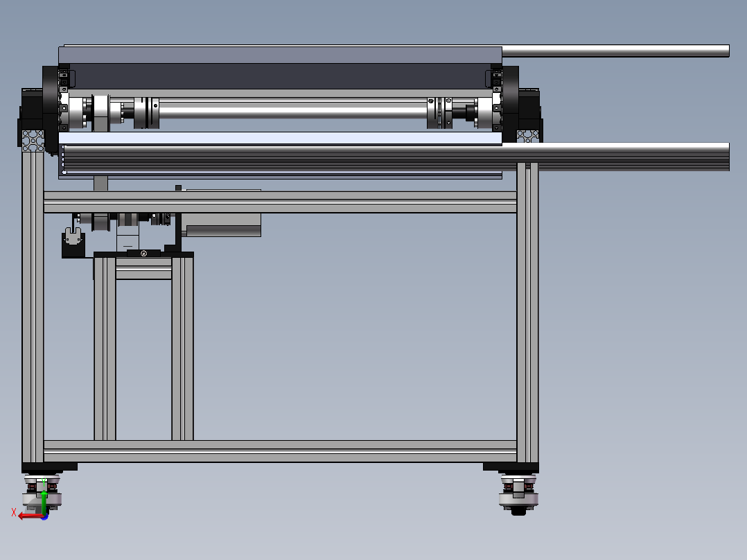 板材输送线设备sw18可编辑后视图