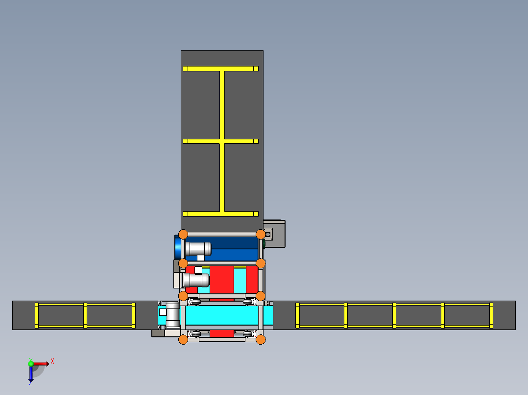 火腿肠自动切片生产线sw17俯视图