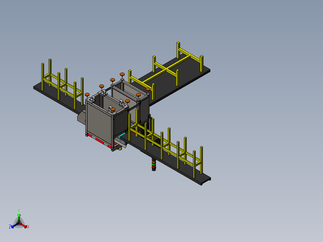 火腿肠自动切片生产线sw17正等轴测图