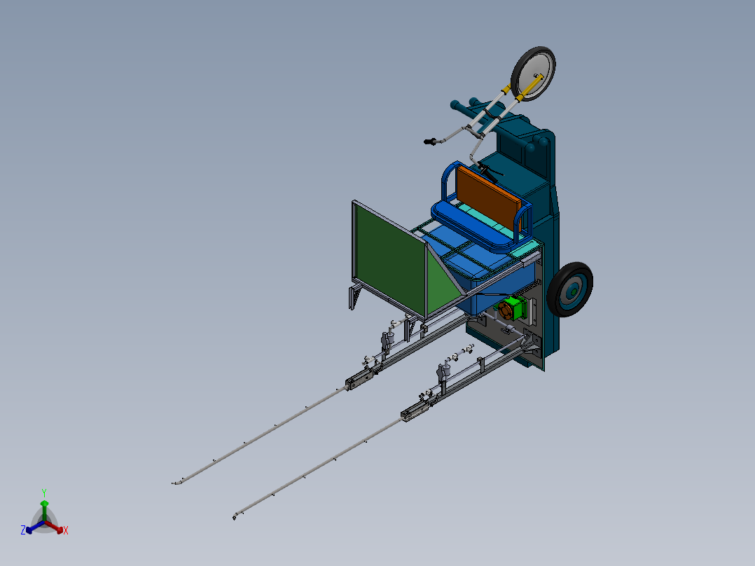 移动喷淋车sw16可编辑正等轴测图