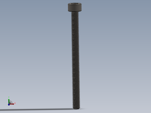 Screw_DIN_912_M3x40F_A2.SLDPRT公制内六角螺钉主视缩略图