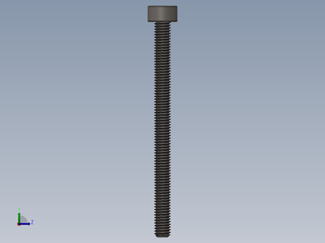 Screw_DIN_912_M3x40F_A2.SLDPRT公制内六角螺钉左视图