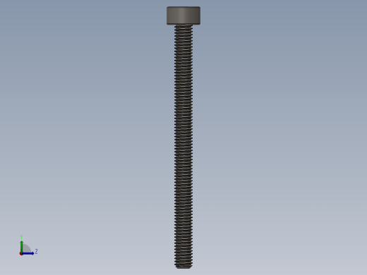 Screw_DIN_912_M3x40F_A2.SLDPRT公制内六角螺钉左视缩略图