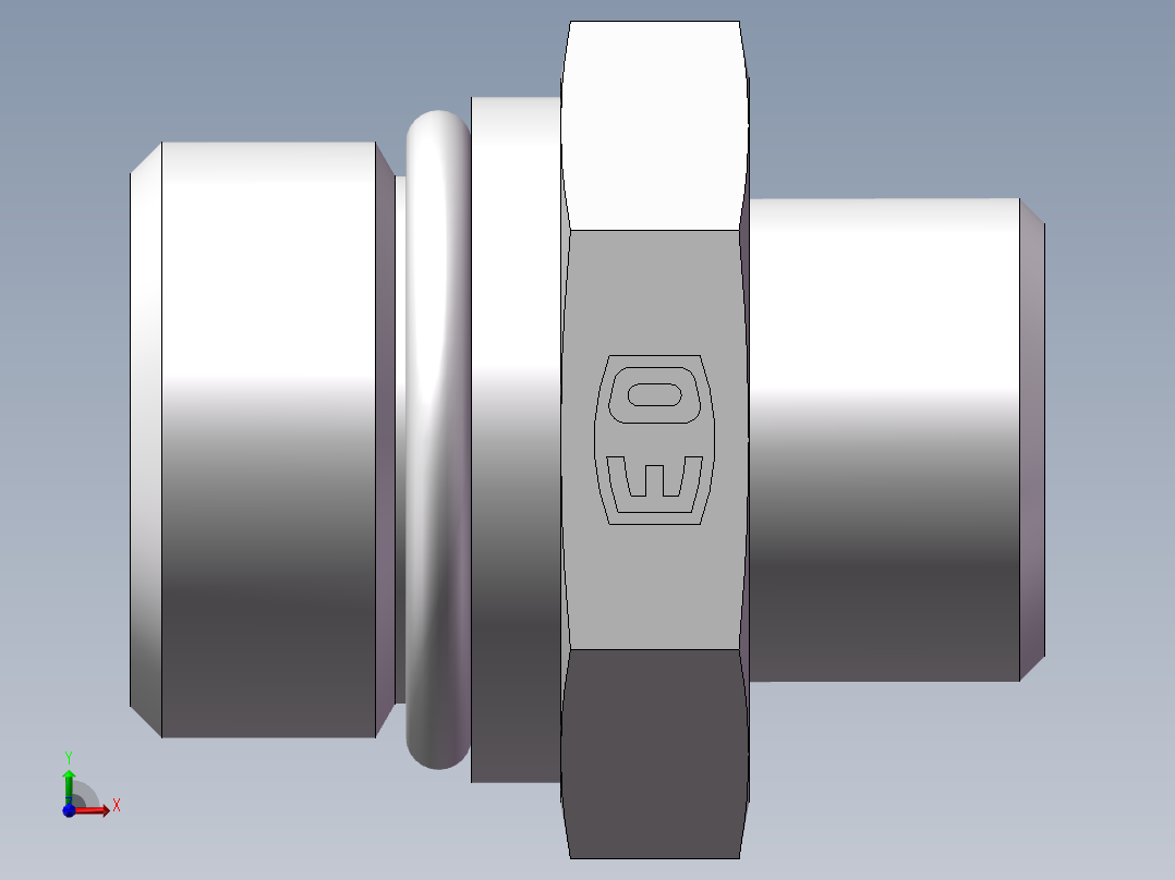 美制O圈密封接头、1CO-18-10前视图