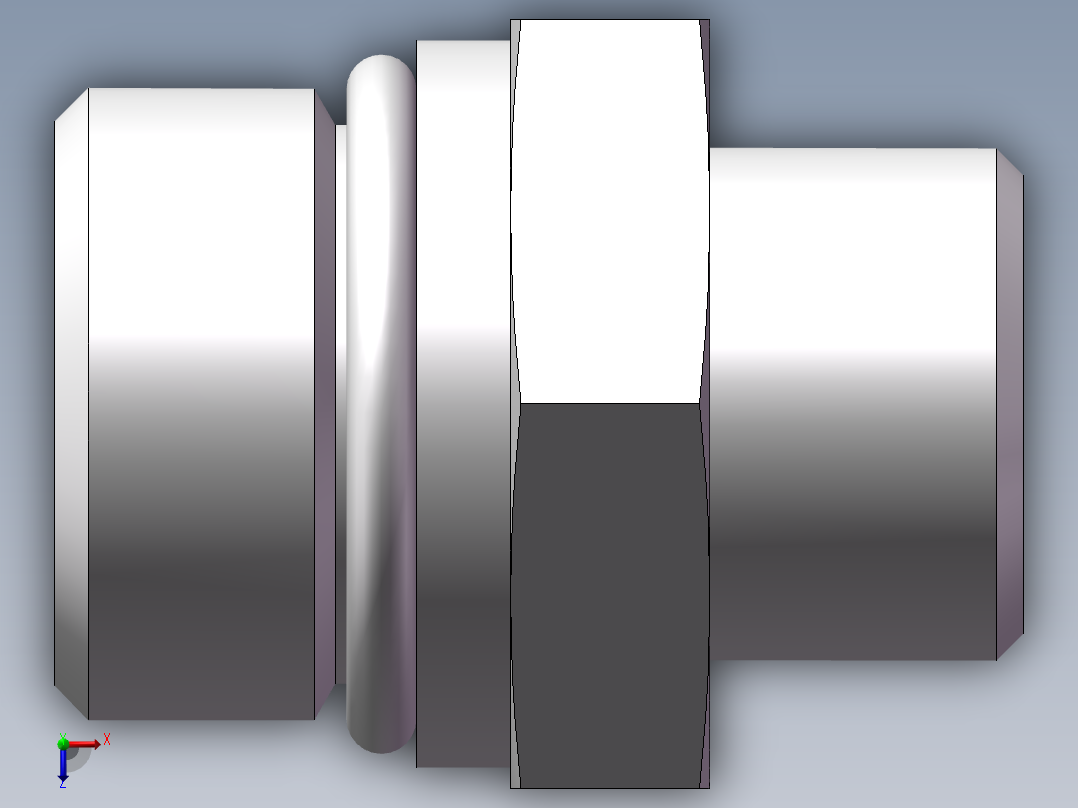 美制O圈密封接头、1CO-18-10俯视图