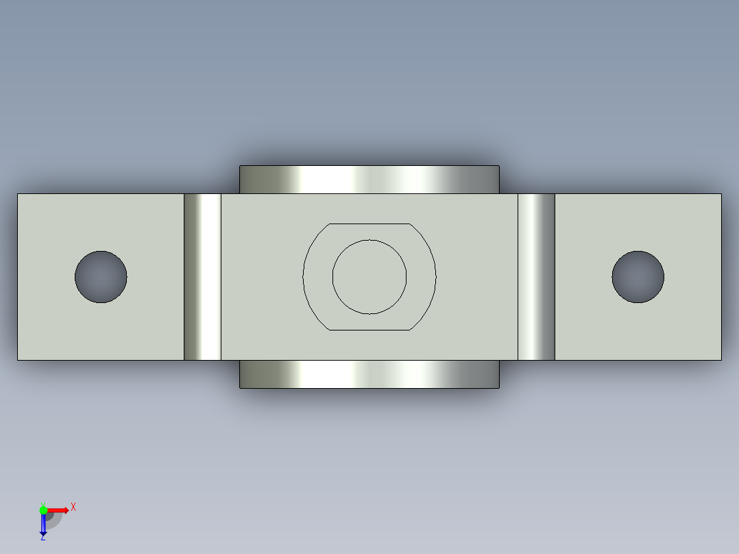 剪刀安装俯视图