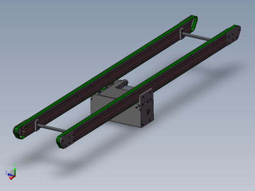 双轨输送机构（中心驱动）