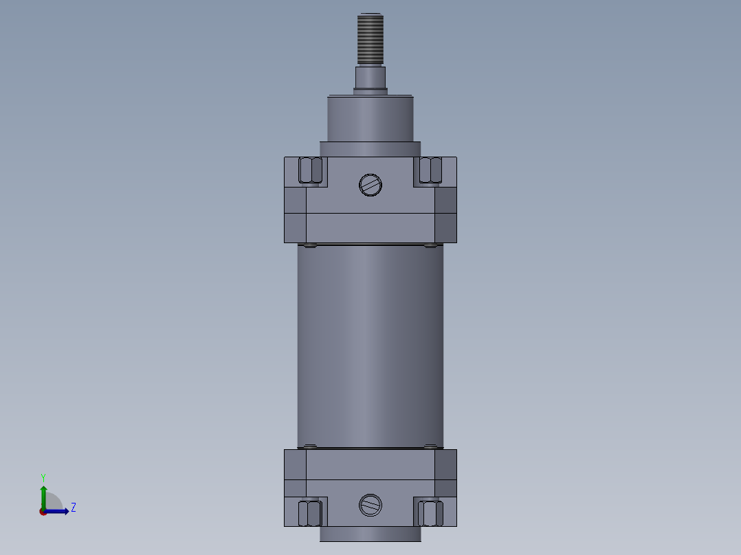 横拉杆气缸63x16x100 mm左视图