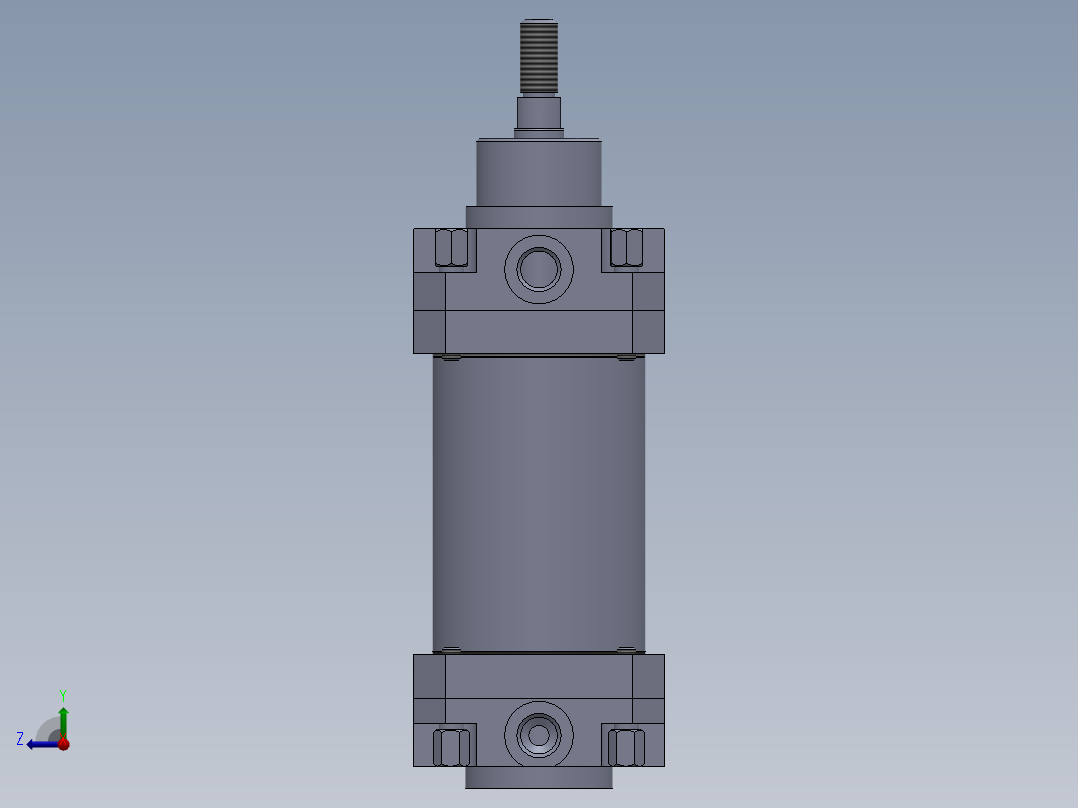 横拉杆气缸63x16x100 mm右视图