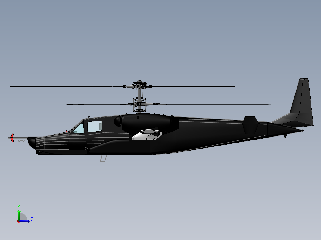直升机(36)左视图