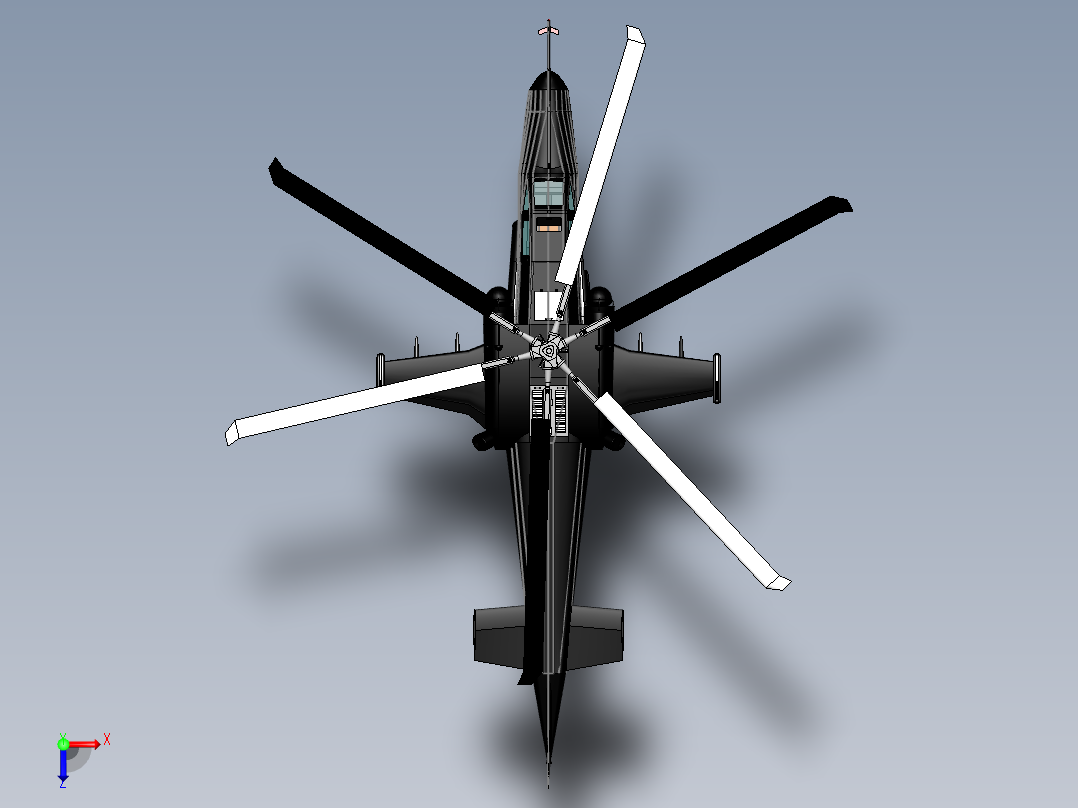 直升机(36)俯视图