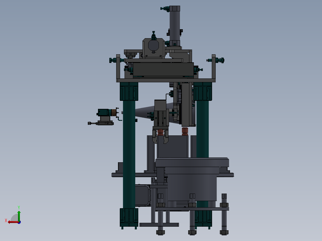 夹持翻转机构后视图