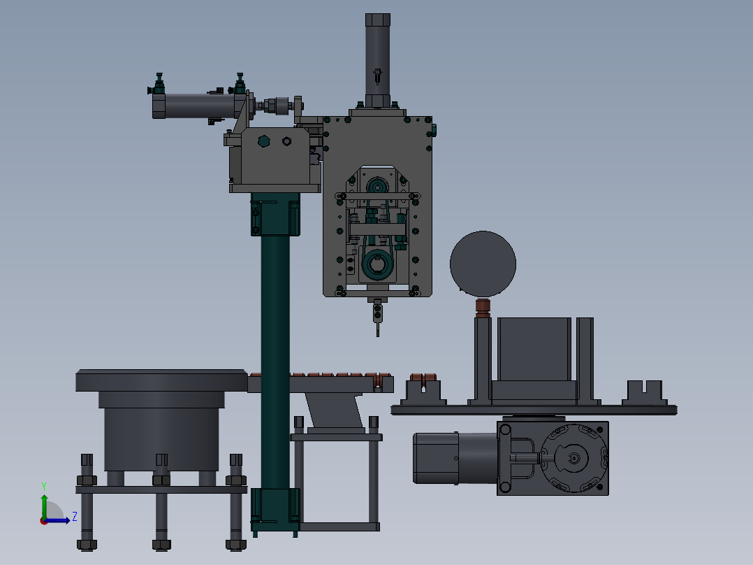 夹持翻转机构左视图