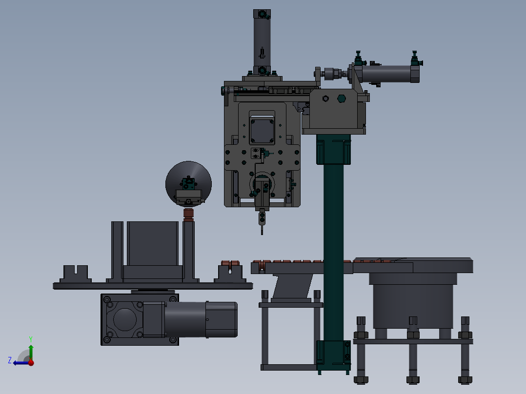 夹持翻转机构右视图