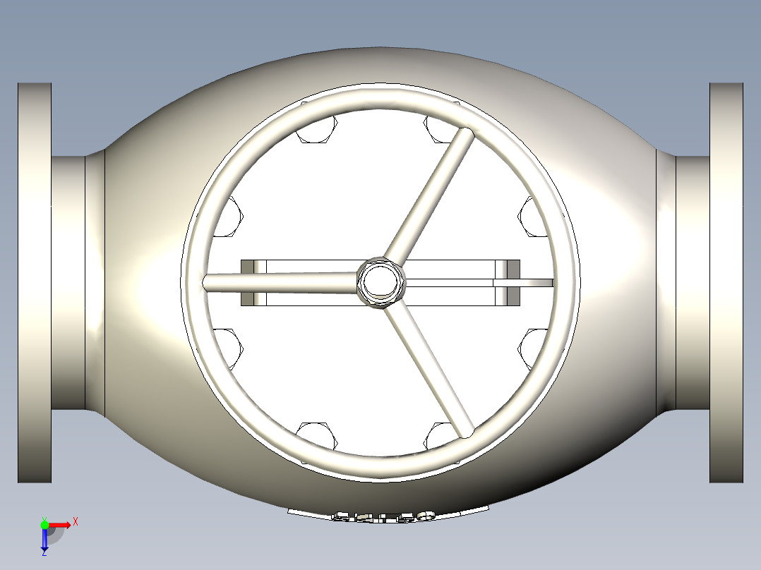 铸铁 铸钢截止阀 截止止回阀-JIS5K-150俯视图