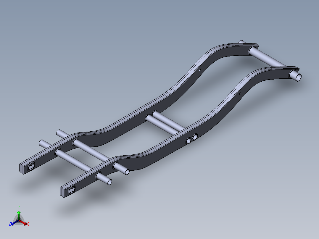 奔驰G级车架正等轴测图