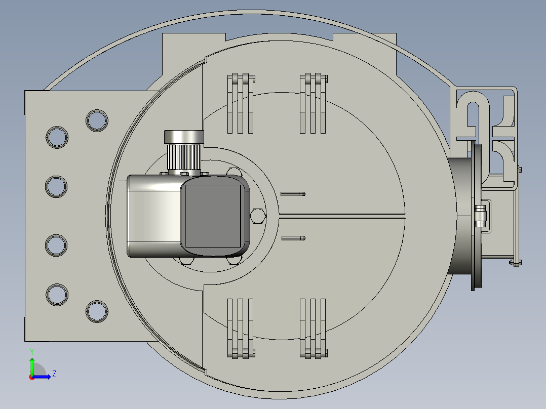 酒食品加工服装整烫电磁蒸汽锅炉左视图
