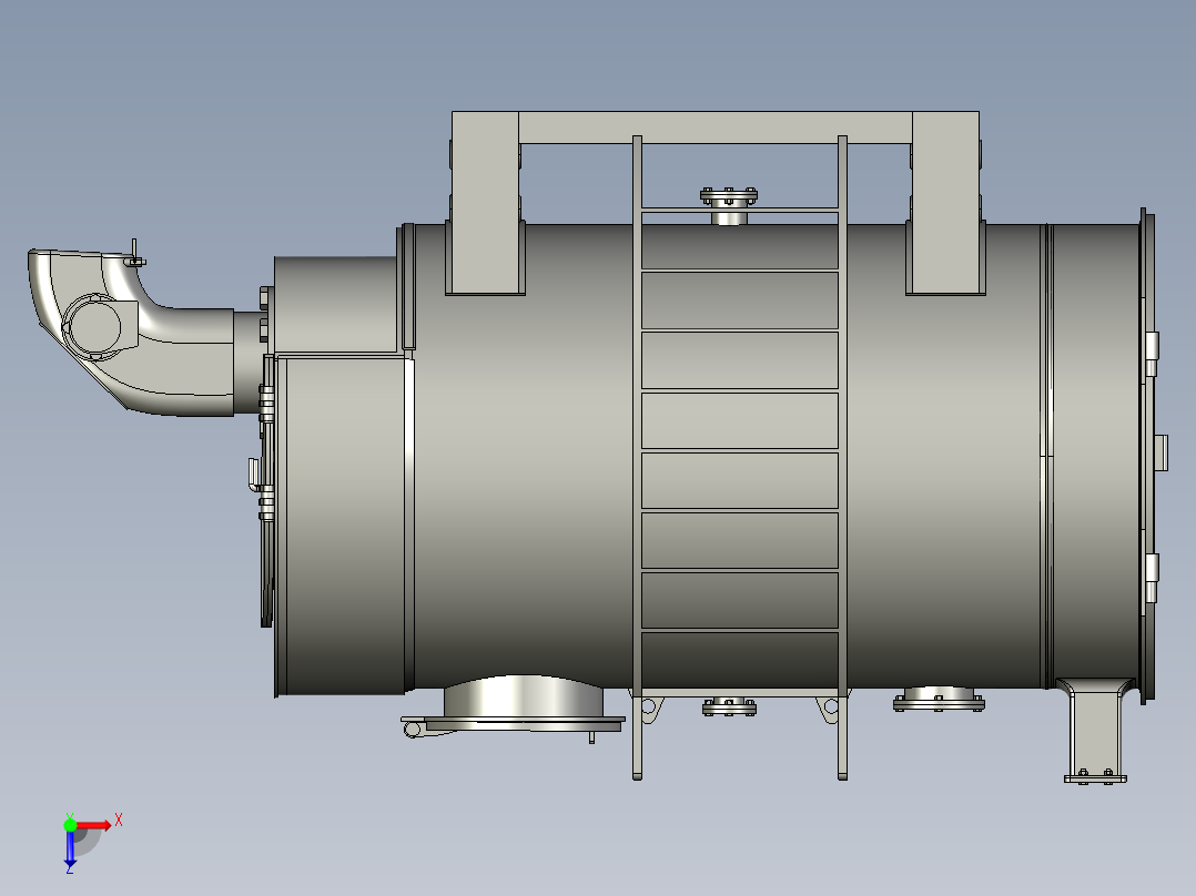 酒食品加工服装整烫电磁蒸汽锅炉俯视图