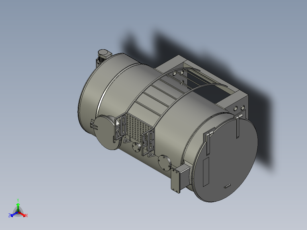 酒食品加工服装整烫电磁蒸汽锅炉正等轴测图