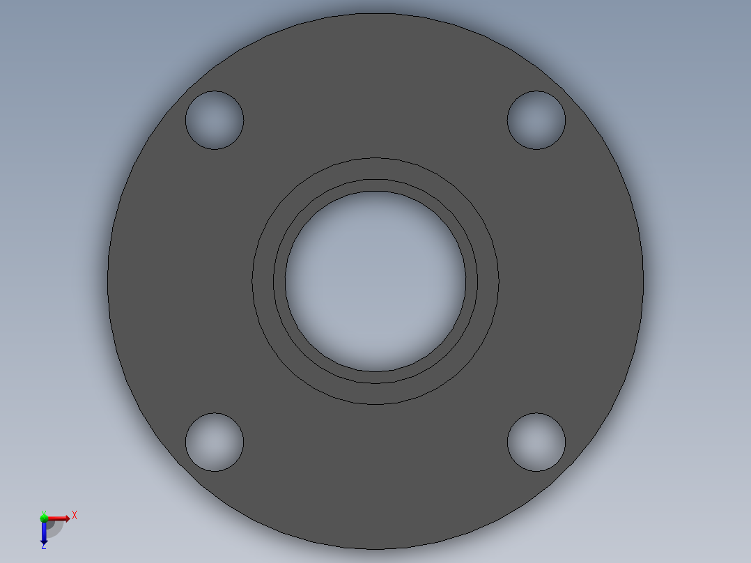 一体法兰俯视图