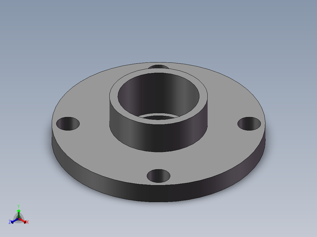 一体法兰正等轴测图