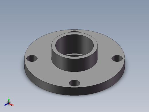 一体法兰正等轴测缩略图