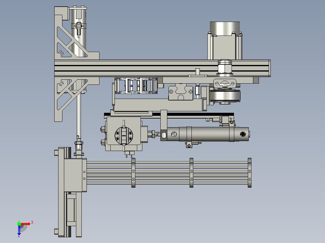自动上插片俯视图