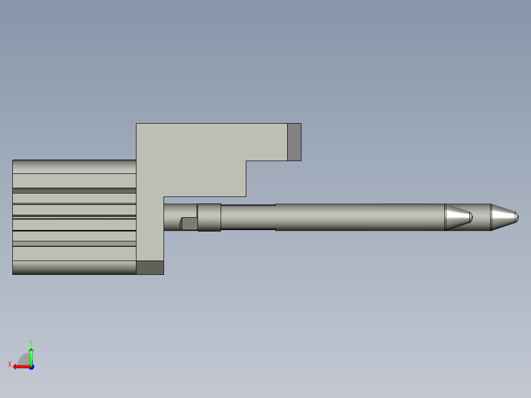 可调阻挡机构后视图