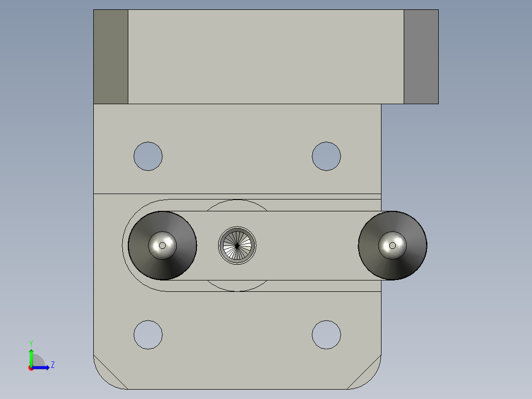 可调阻挡机构左视图