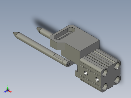 可调阻挡机构正等轴测缩略图