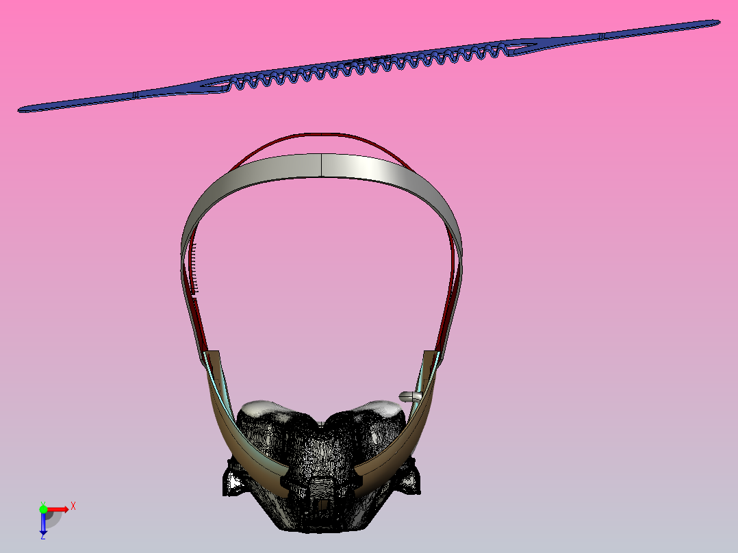 环保型口罩俯视图