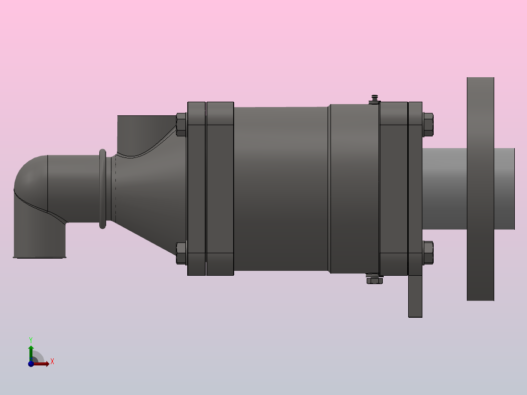 DS-XF型旋转接头[DS-XF50-25]右视图