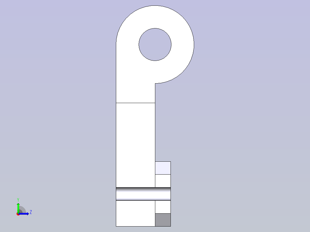 功能丰富的夹具块左视图