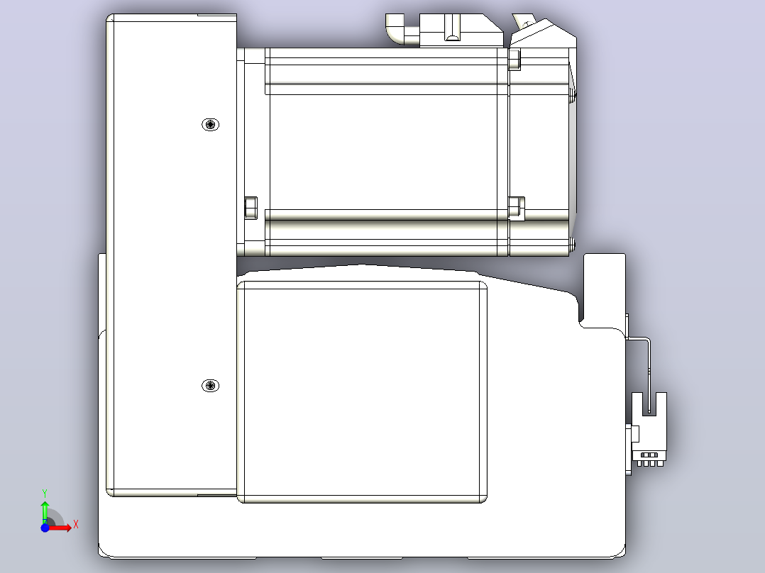 皮带直线轴半封闭可选导轨TPA-HNB-202D-140-L2700-LU-Y-P75-N3前视图