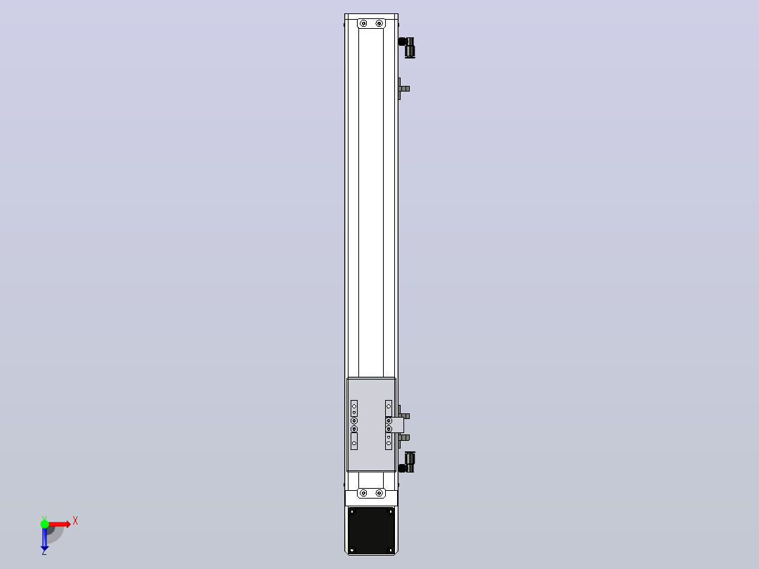 SCM6-400-BW-A57M滚珠花健、支撑座、滚珠丝杠、交叉导轨、直线模组俯视图