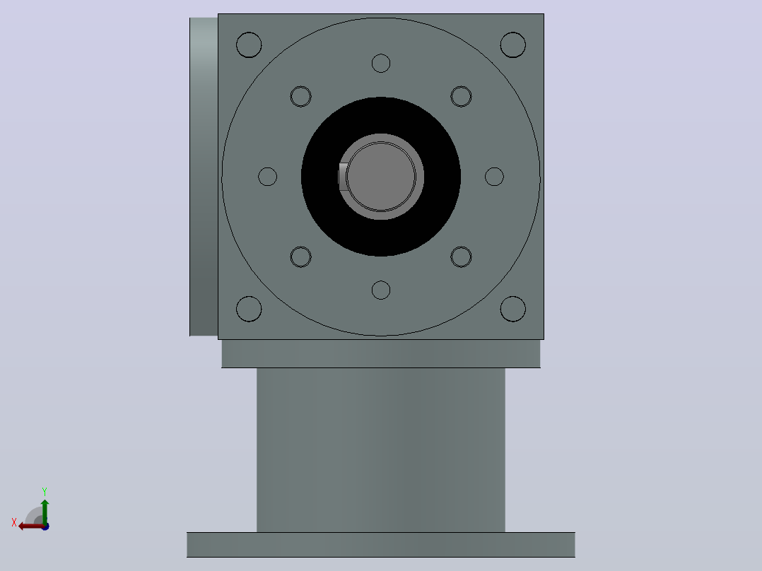 HDF09-HDF28螺旋锥齿换向传动器[HDF-21-1-A ]后视图