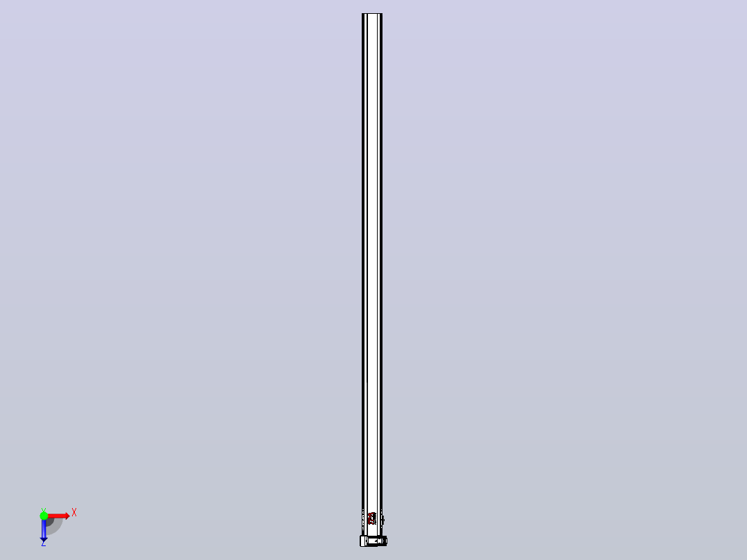 皮带直线轴半封闭可选导轨TPA-HNB-120D-110-L2900-LU-C-P40-N3俯视图